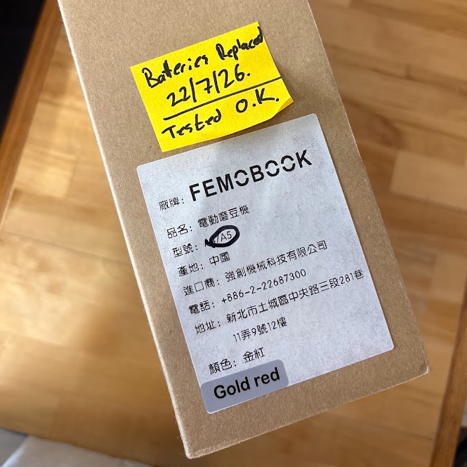 Garage Sale | Femobook A5 Rechargeable Electric Grinder - Like New