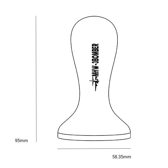 MHW-3BOMBER - Mirror Tamper | Walnut 58.35 mm