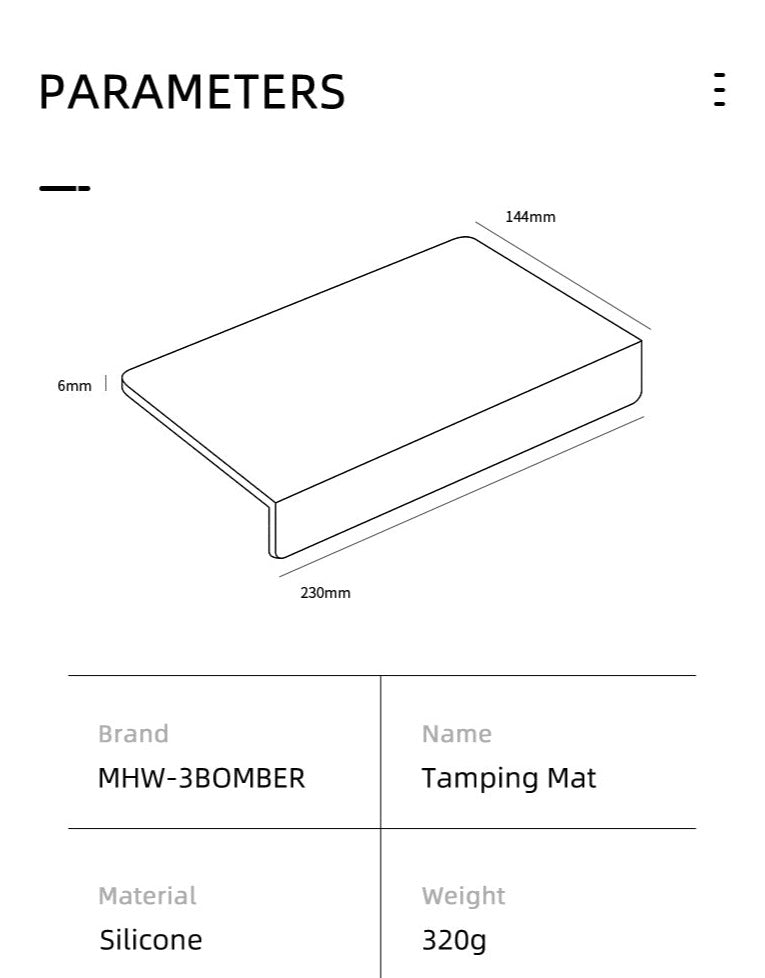 MHW-3BOMBER - Silicone Pad 235x145x6mm