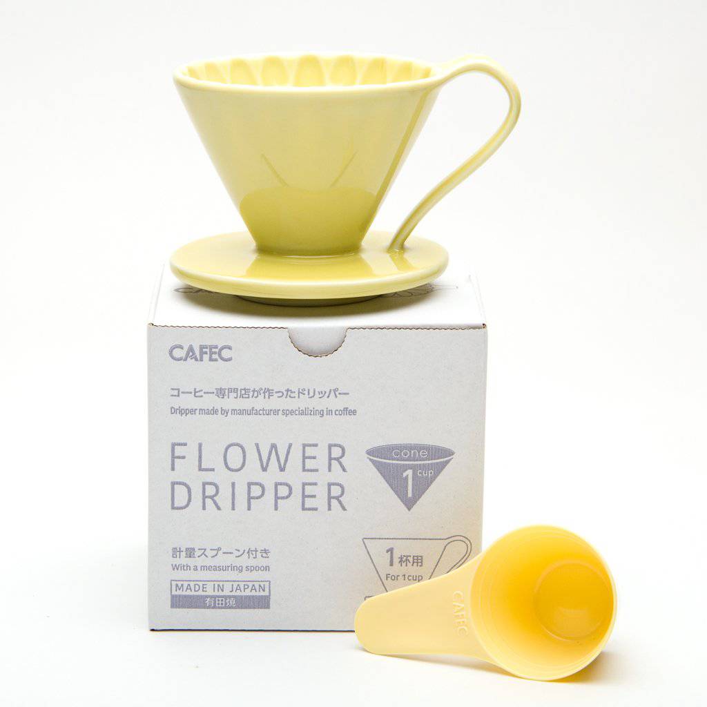 Cafec - Porcelain Flower Dripper 1 cup