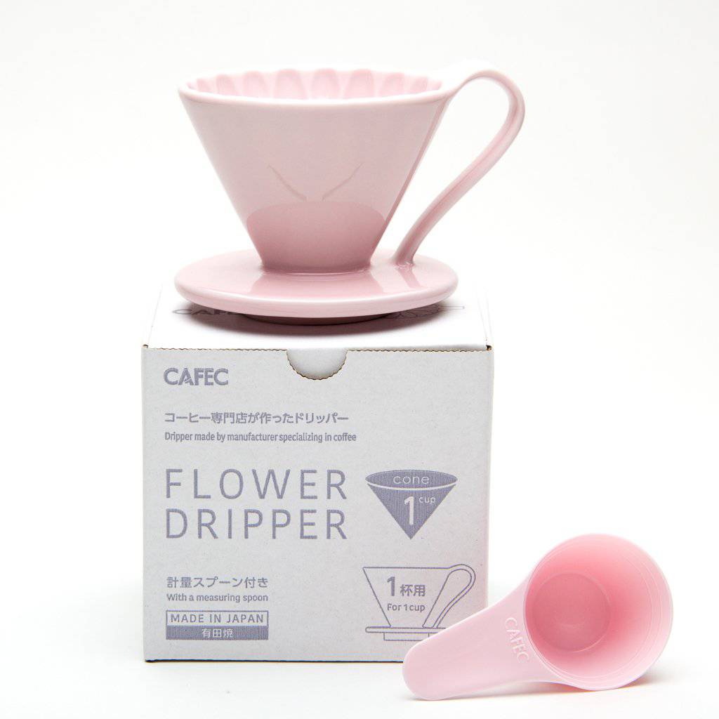 Cafec - Porcelain Flower Dripper 1 cup
