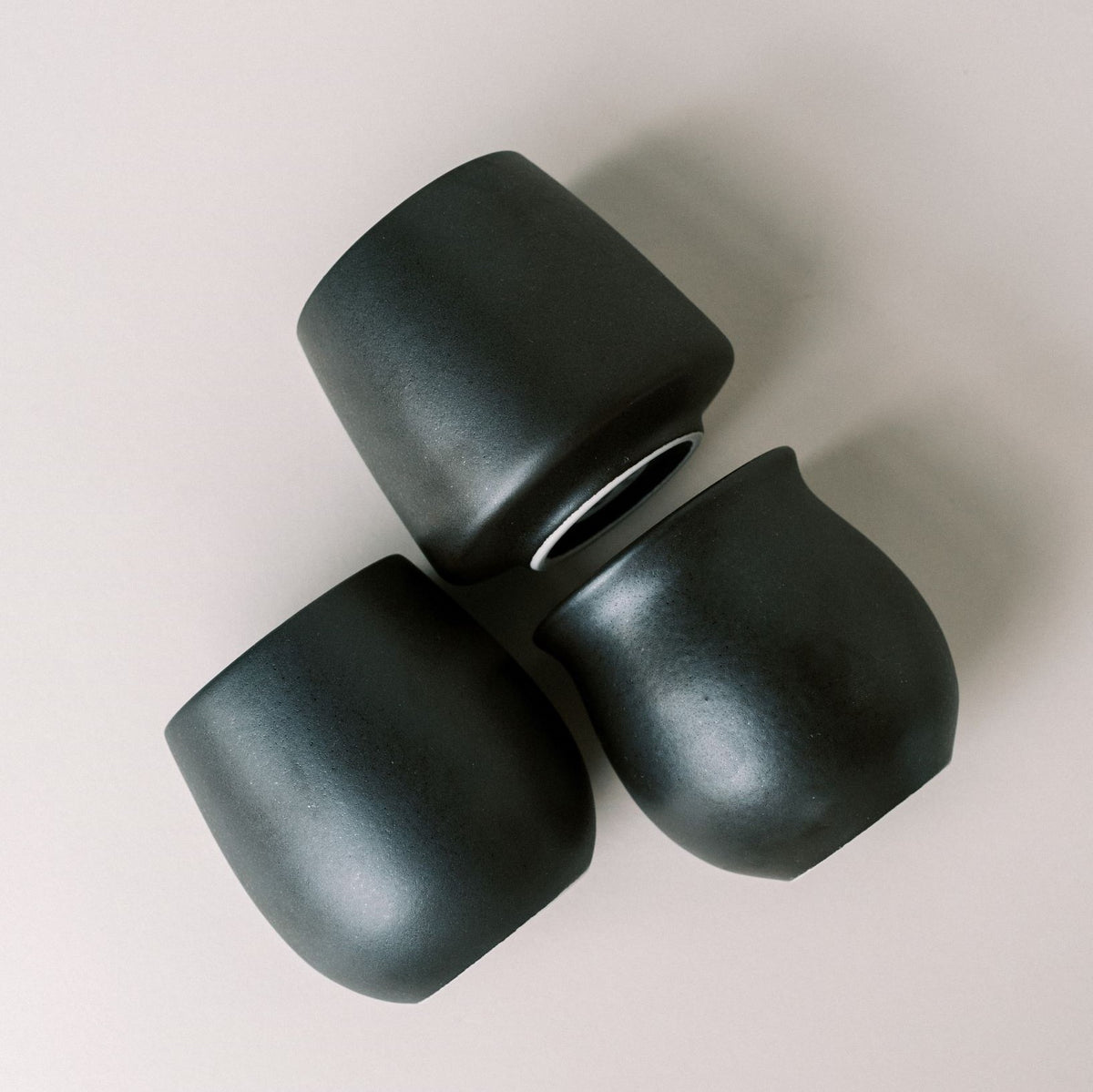 All three Origami Flavour cups in black