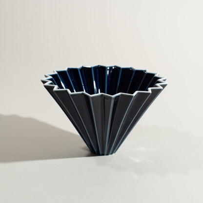 Mino porcelain, Origami dripper, Blue