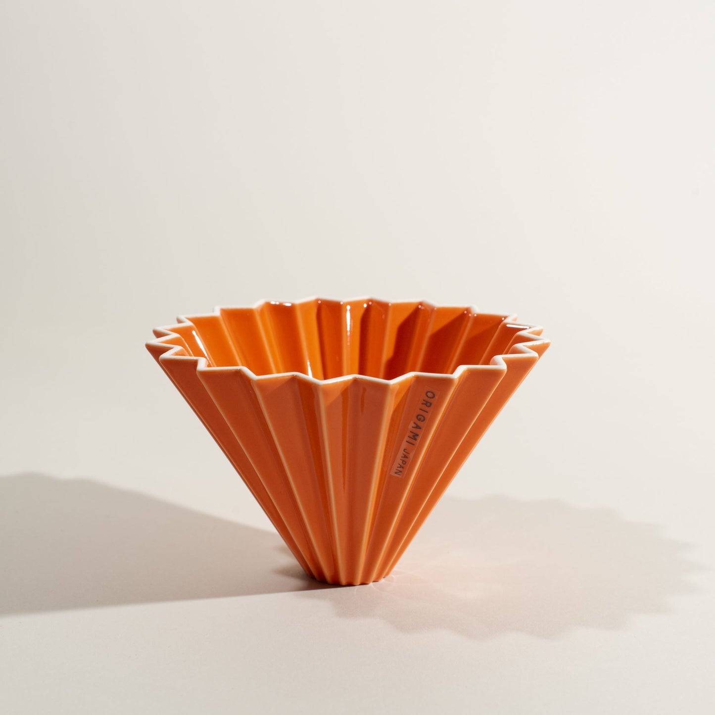 Mino porcelain, Origami dripper, Orange