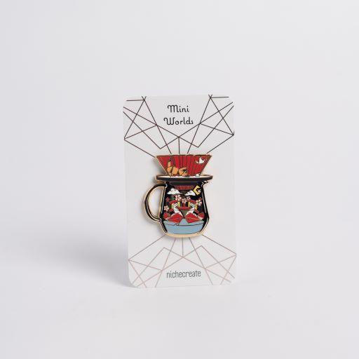 Niche Create - Pour Over Origami Gold Enamel Pins