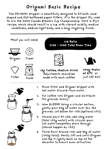 ORIGAMI Recipe Card