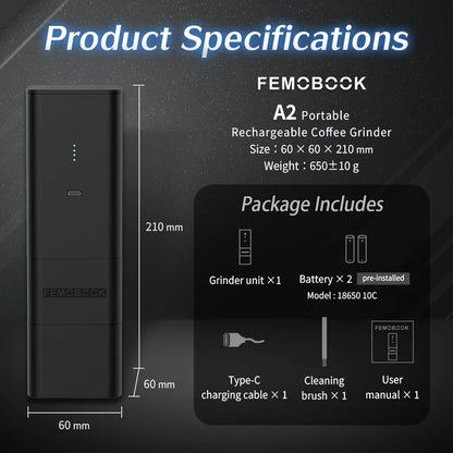 Femobook - A2 Rechargable Electric Grinder
