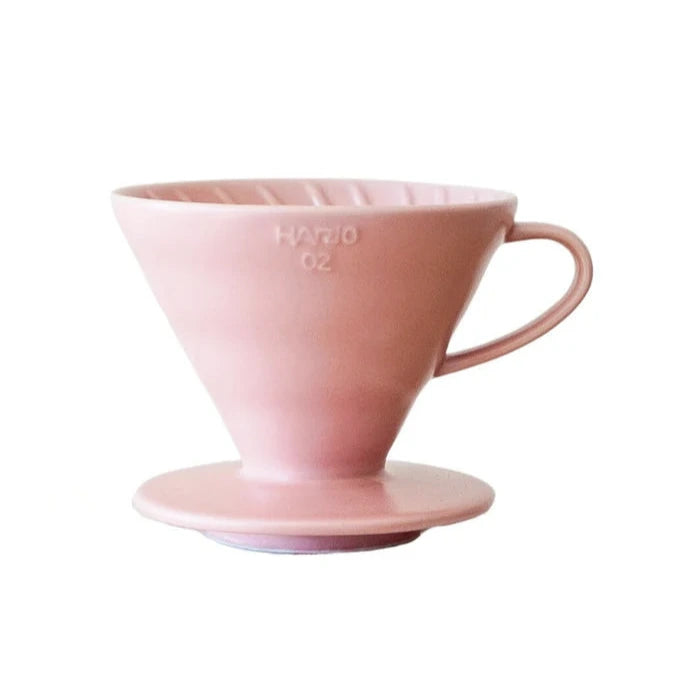 Matte Pink ceramic Hario V60 coffee dripper