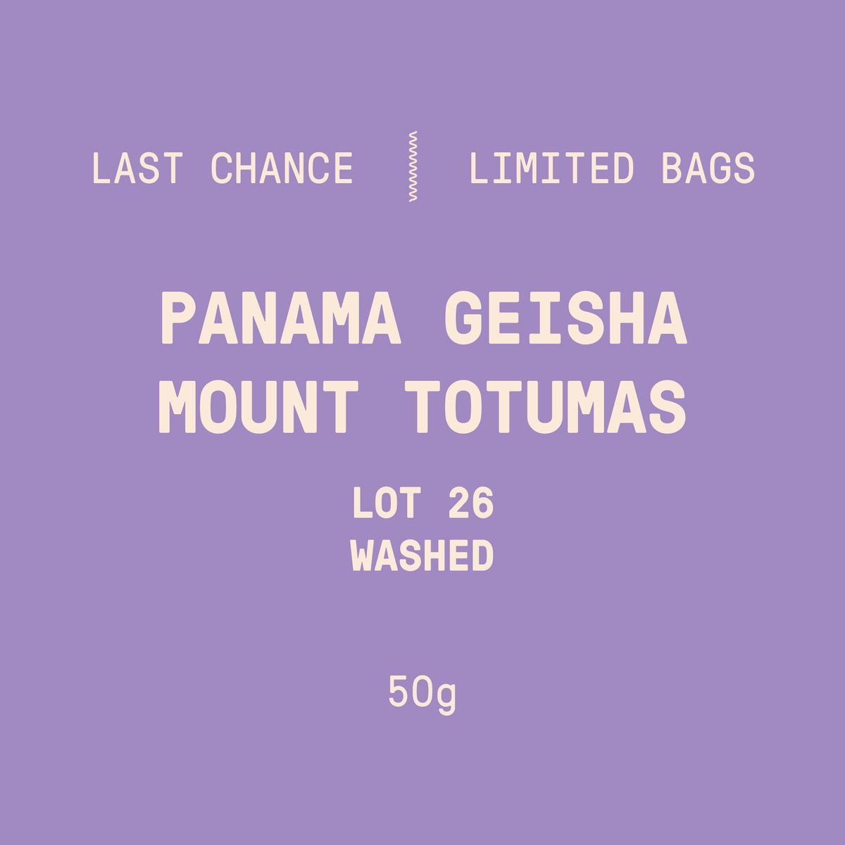 Limited Bags | Panama - Mount Totumas Geisha Lot 26 | Washed - 50g