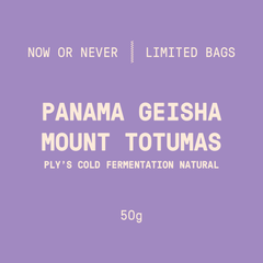 Limited Bags | Panama - Mount Totumas Geisha | Ply's Cold Fermentation Natural - 50g