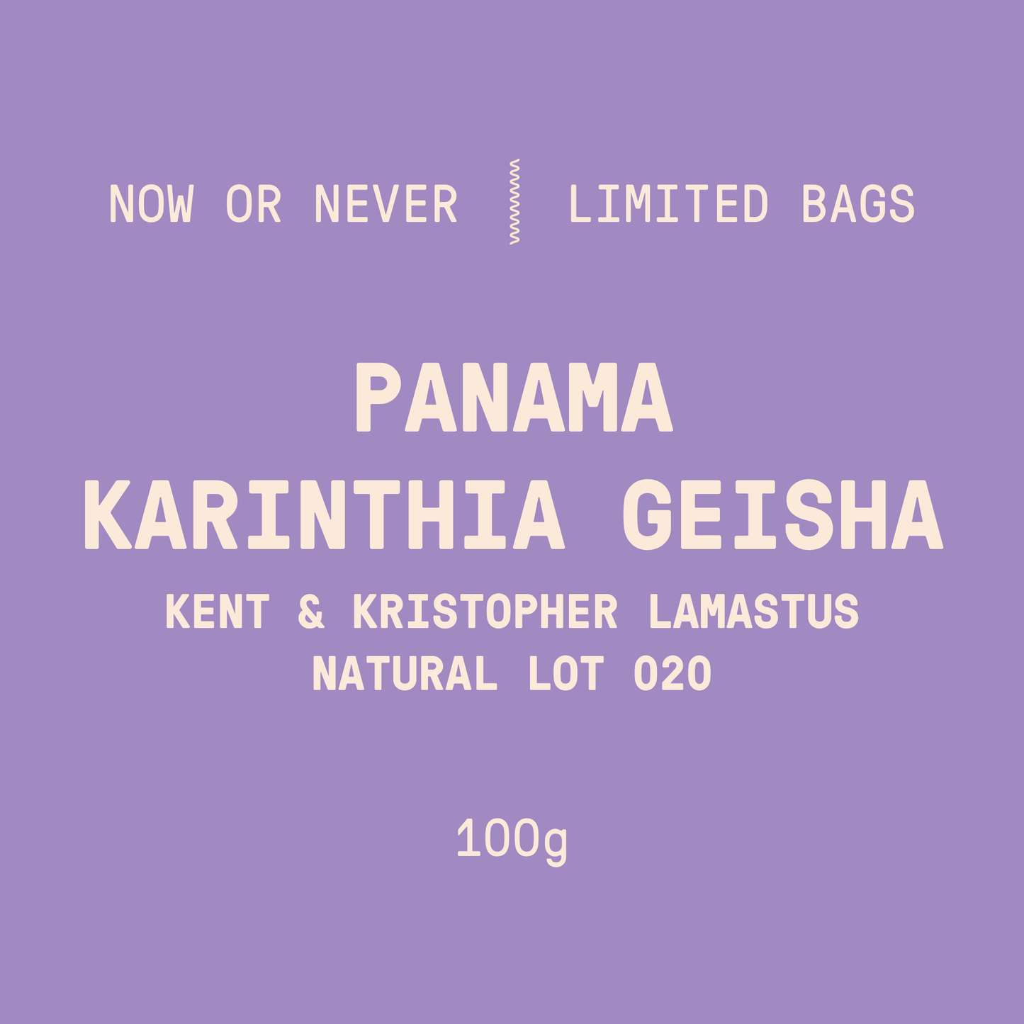 Limited Bags | Panama - Kent & Kristopher Lamastus Karinthia Geisha Lot 020 | Natural - 100g