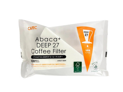 Cafec - Abaca+ Deep 27 Coffee Filters