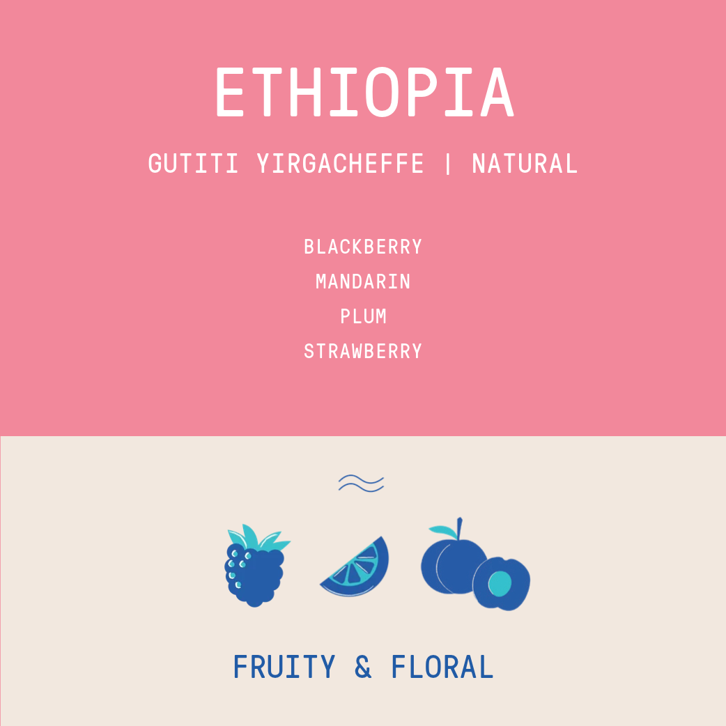Coffee details for Ethiopia Gutiti Yirgacheffe Natural