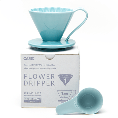 Cafec - Porcelain Flower Dripper 1 cup