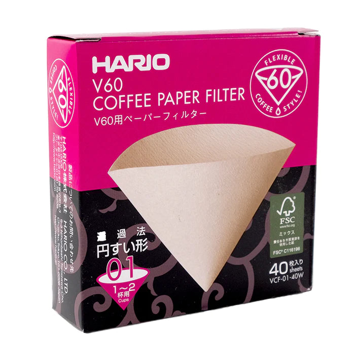 Hario - V60-01 Paper Filters 40pack