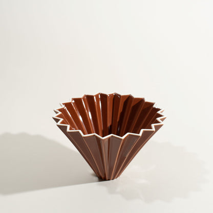 Mino porcelain, Origami dripper, Brown