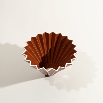 Mino porcelain, Origami dripper small, Brown