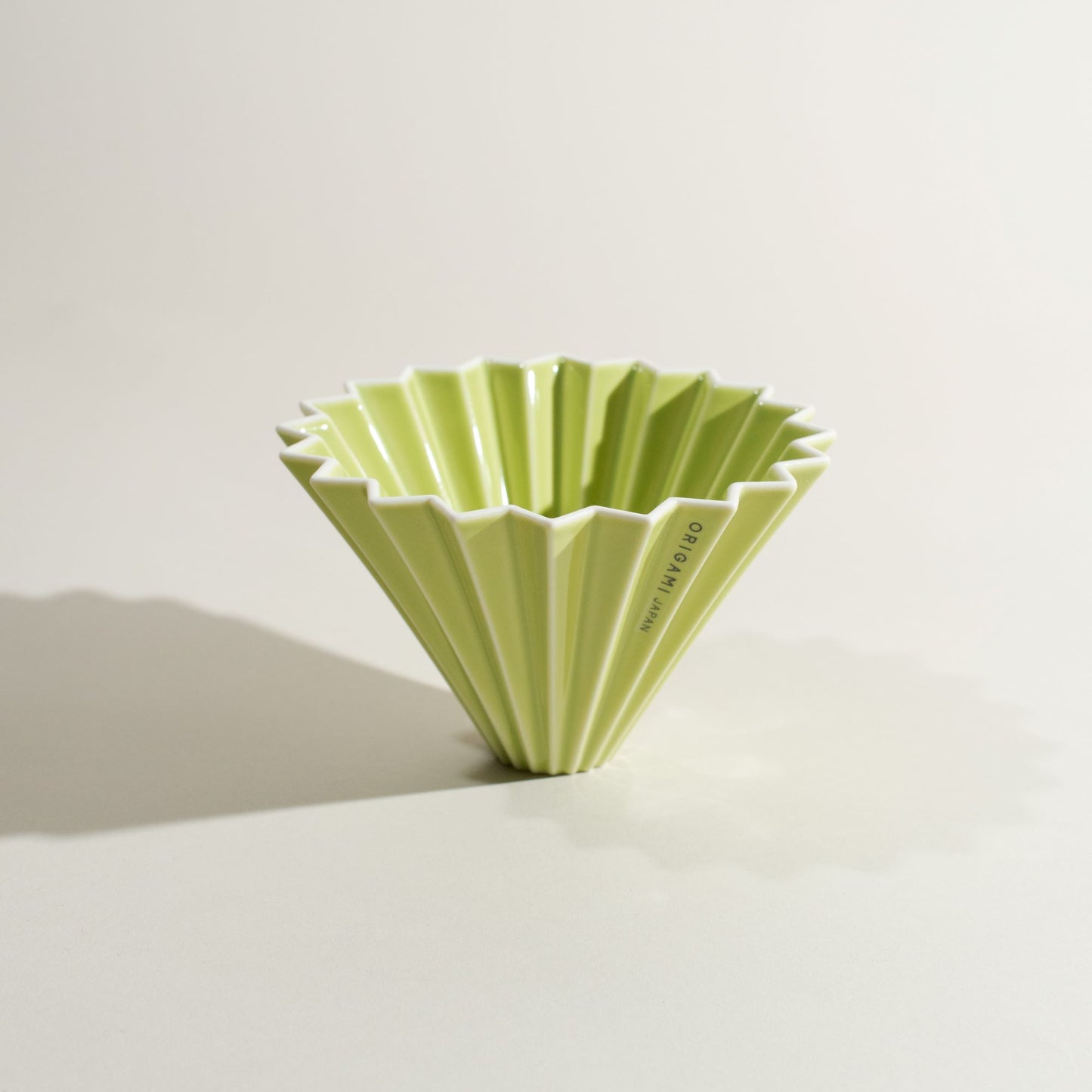 Mino porcelain, Origami dripper small, green