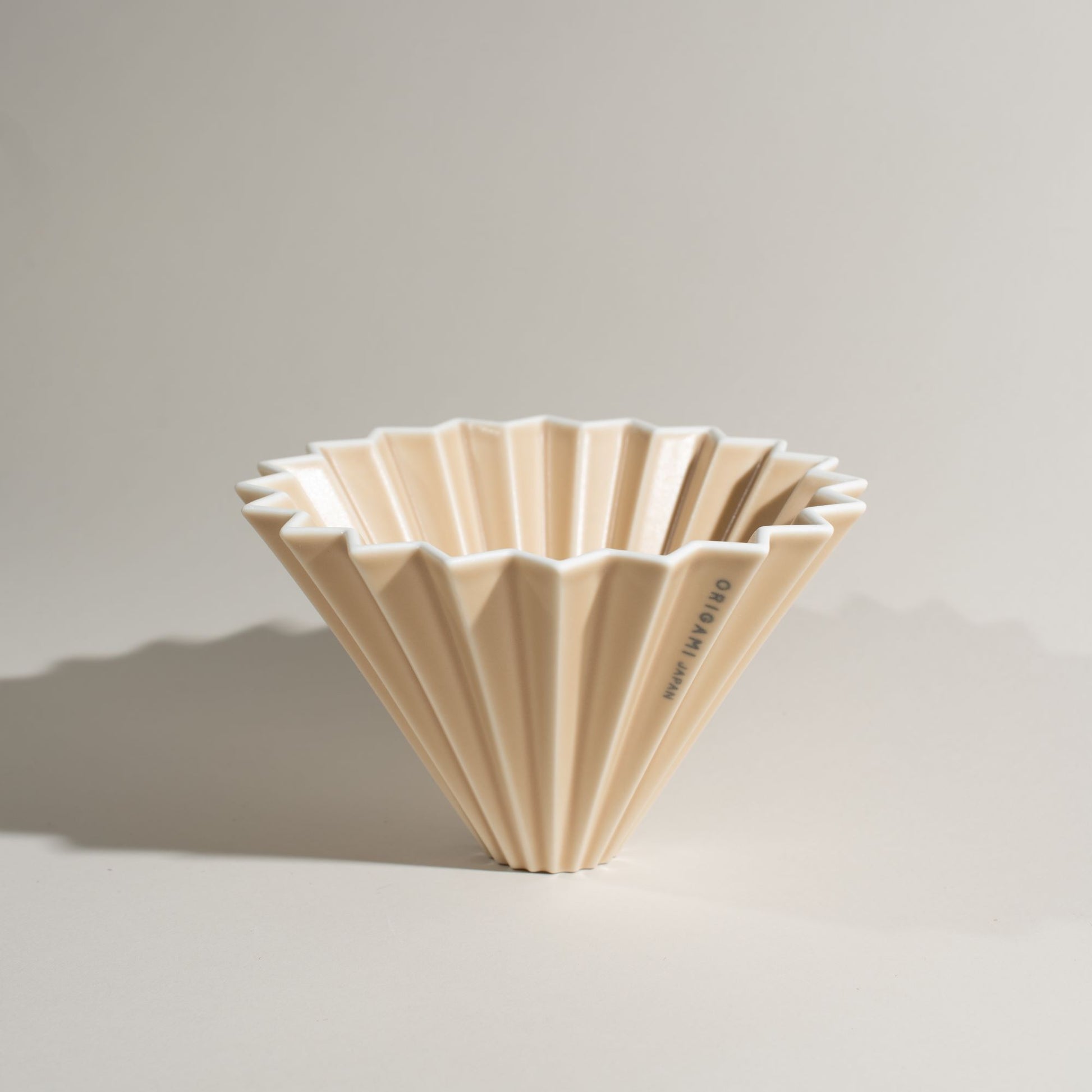 Mino porcelain, Origami dripper, Matte Beige
