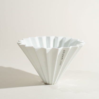 Mino porcelain, Origami dripper small, White