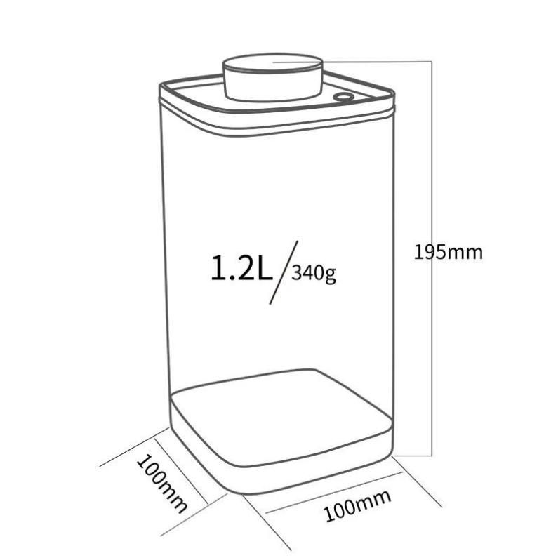 Turn-N-Seal – Vacuum Container 1.2L+0.6L Combo Set Ankomn UV Proof