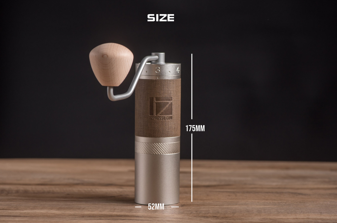 X-pro manual hand grinder. 175mm tall and 52mm wide