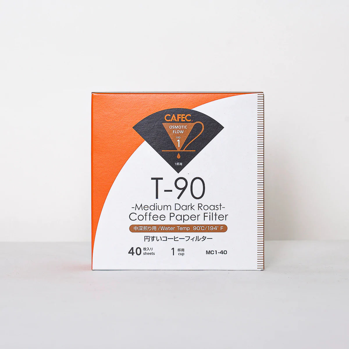 CAFEC - T-90 Medium Roast Coffee Paper Filter (box of 40)